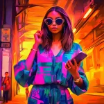 Girl dressed in vibrant colors with iphone in her hand, post featured image